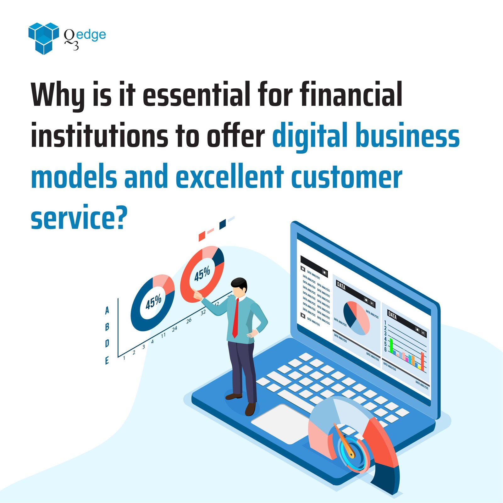 Why is it essential for financial institutions to offer digital business models and excellent customer service?